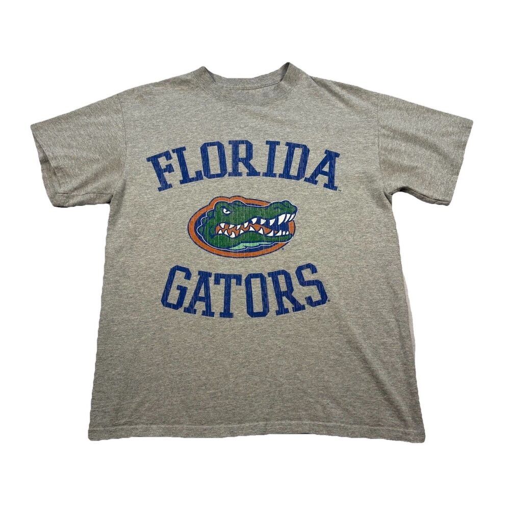 Vintage Florida Gators T Shirt Adult Medium Gray Short Sleeve Soffe